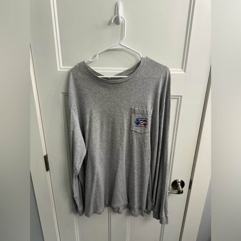 Vineyard Vines Long-Sleeve T-Shirt, Gray, XXL SIZE